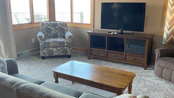 TV, DVD player, books