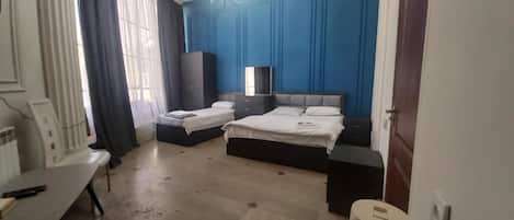 Family Quadruple Room | 1 bedroom, premium bedding, desk, laptop workspace