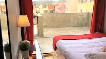 Panoramic Double Room, 1 Queen Bed, Terrace | Blackout curtains, iron/ironing board, free WiFi, bed sheets
