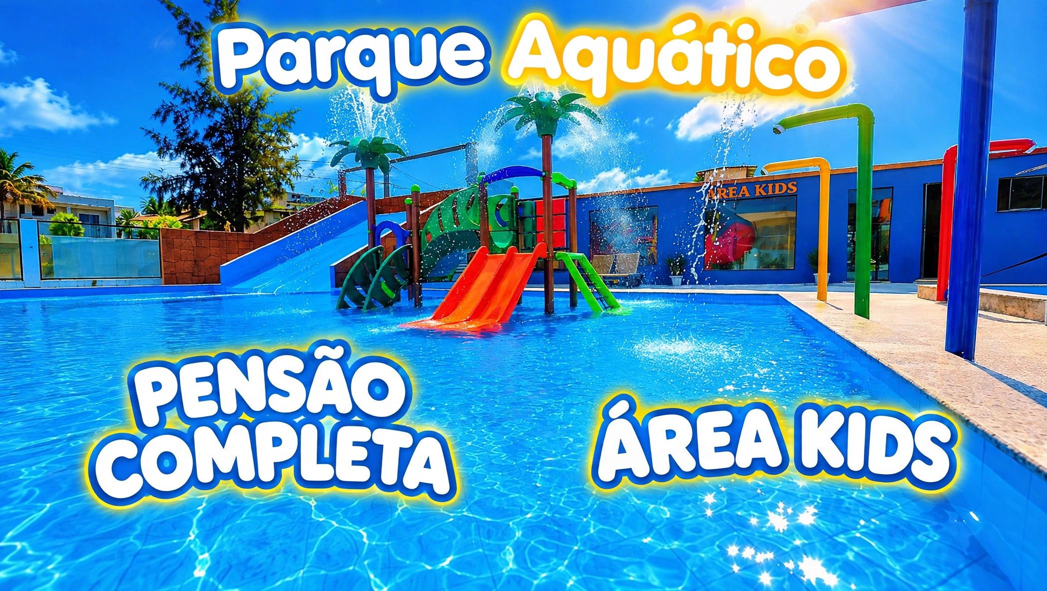 Piscina com cascata