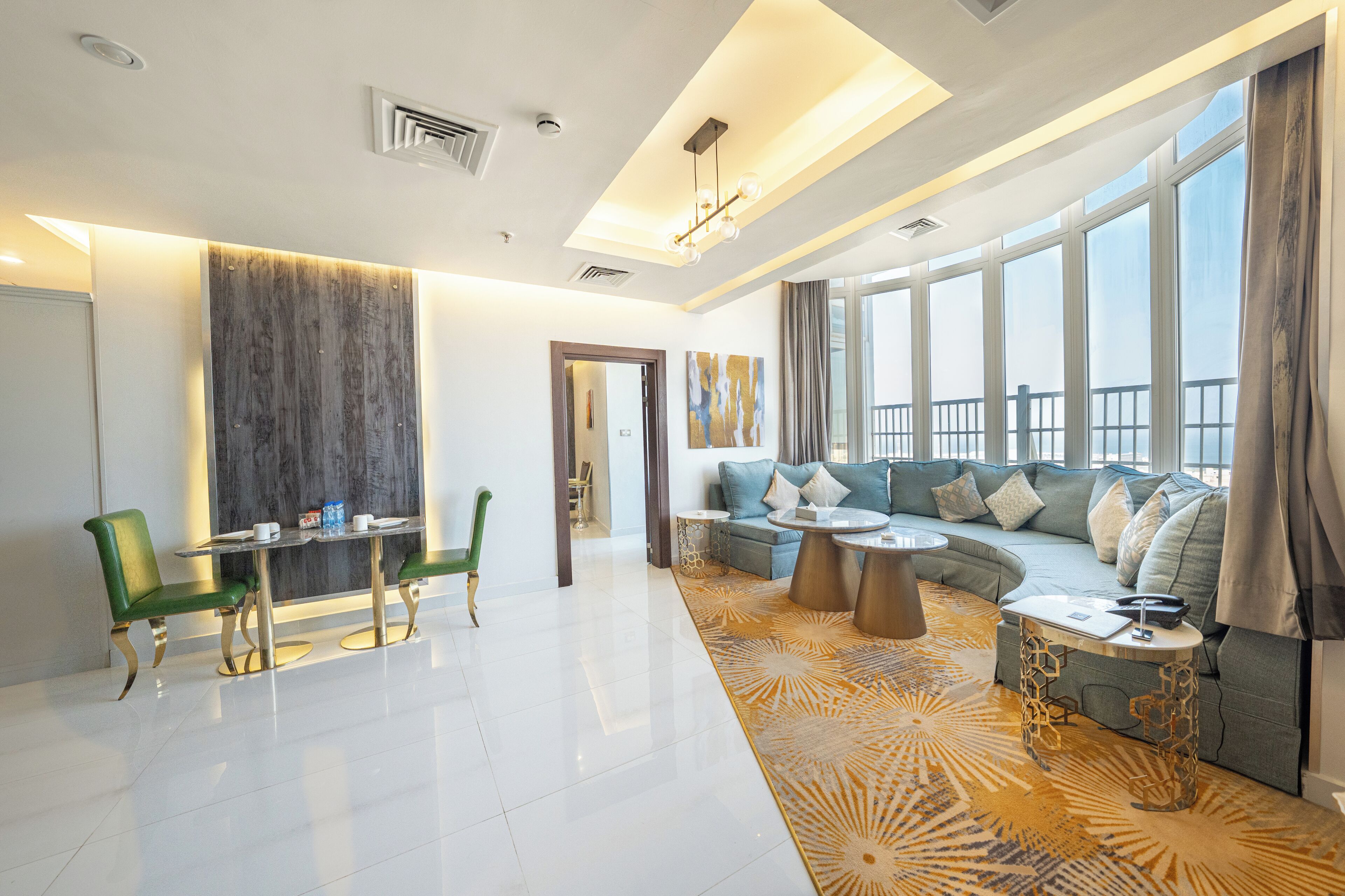 Royal Suite, 2 Bedrooms | Living area | 43-inch flat-screen TV with cable channels, TV