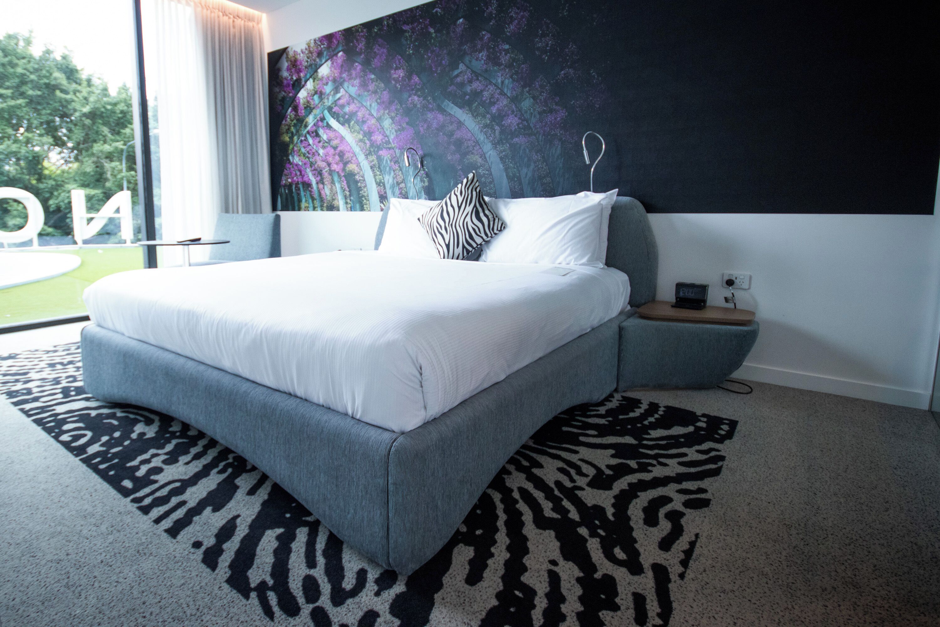 Hypo-allergenic bedding, minibar, in-room safe, desk