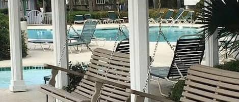 Outdoor pool, a heated pool