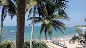 On the beach, scuba diving
