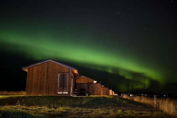 Front of property - evening/night - Austurey cottages (Bláskógabyggd)