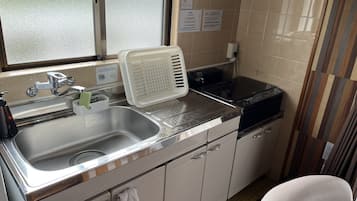 Condominium, Non Smoking 2F | Private kitchen | Fridge, microwave, stovetop, electric kettle