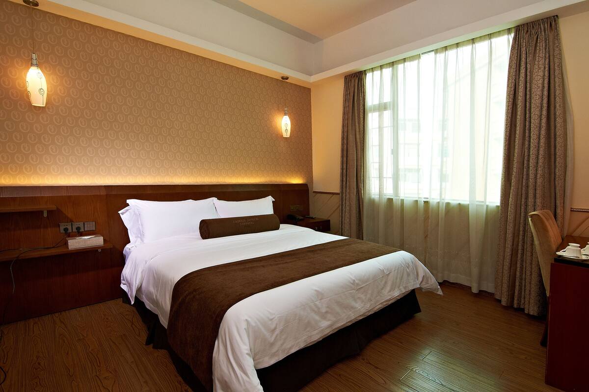 ห้องดีลักซ์ดับเบิล | โต๊ะทำงาน, ผ้าม่านกันแสง, Wi-Fi ฟรี