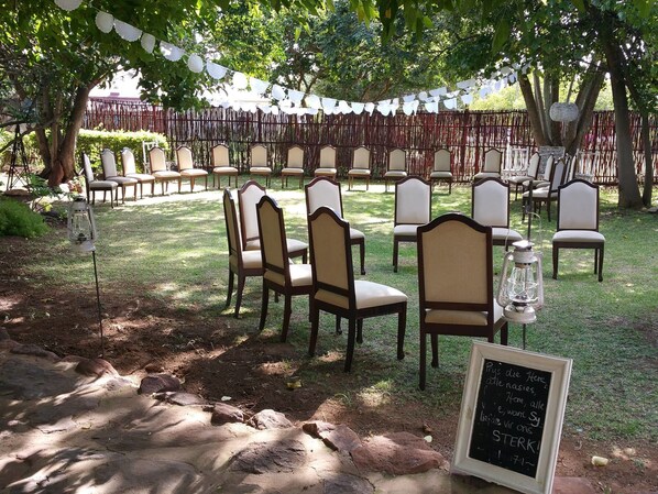 Área de bodas al aire libre