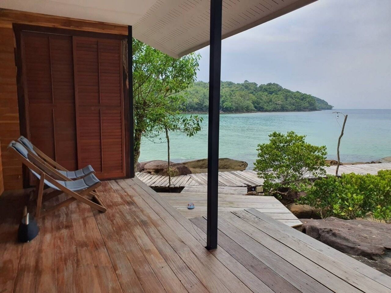 Air-con Bungalow Beach View | Wi-fi (inkludert) og sengetøy