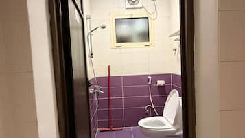 Free toiletries, hair dryer, bathrobes, slippers