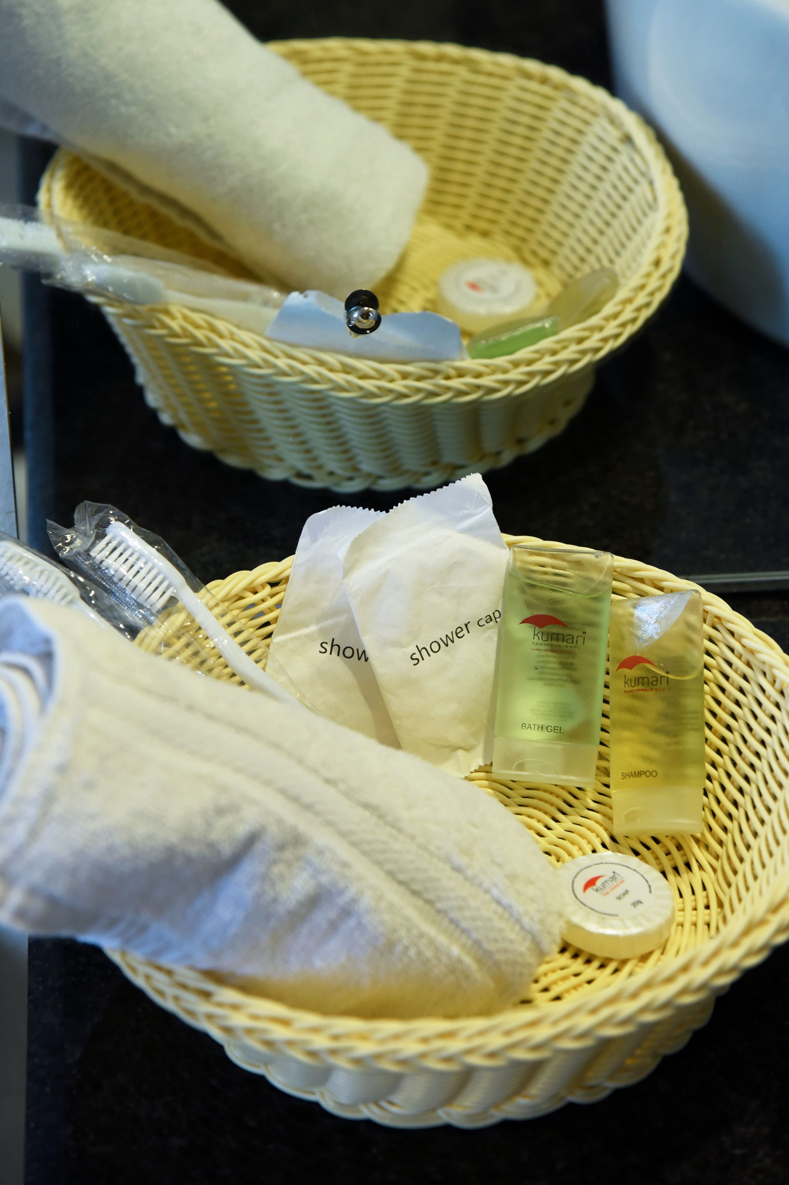 shower, free toiletries, hair dryer, slippers