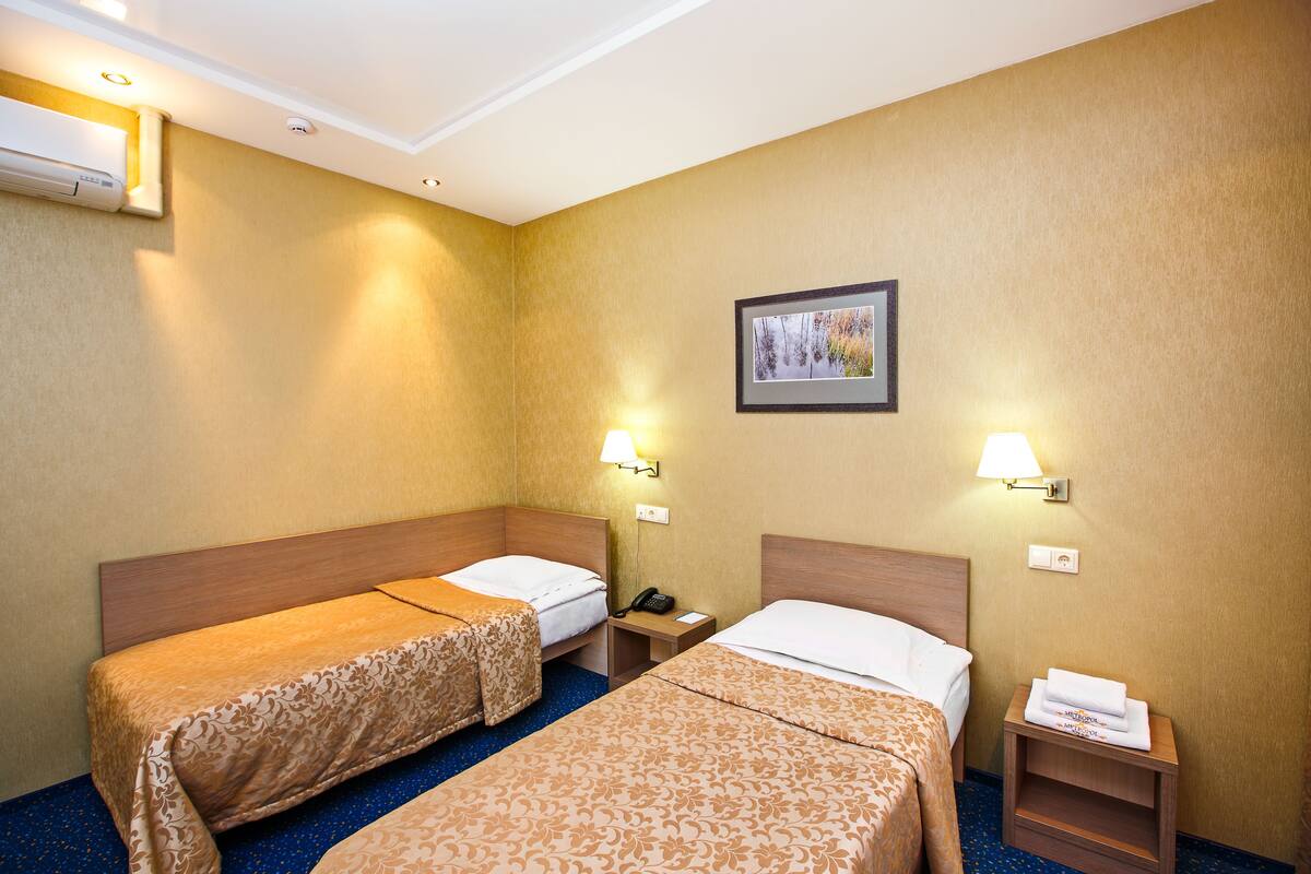 ห้องสแตนดาร์ดทวิน | เครื่องนอนระดับพรีเมียม, มินิบาร์, ตู้นิรภัยในห้องพัก, โต๊ะทำงาน