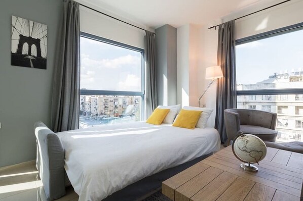 Appartement, vue ville | 1 chambre, literie de qualité supérieure