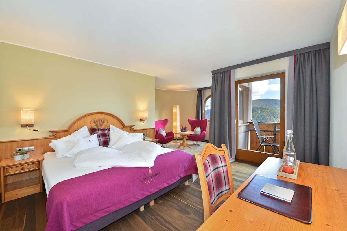 Suite panoramica, 1 camera da letto | Biancheria da letto di alta qualità, una cassaforte in camera