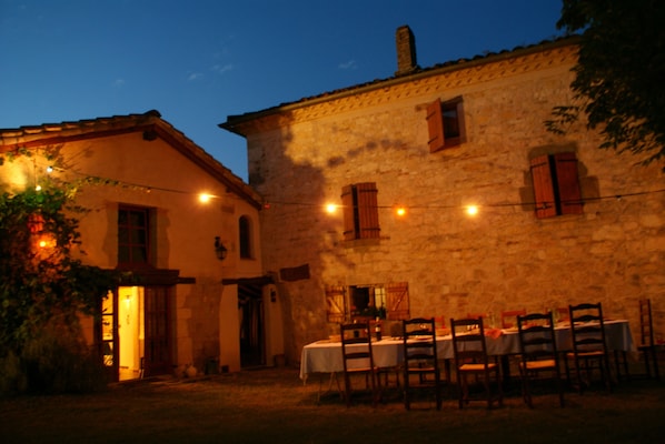 Front of property – evening/night