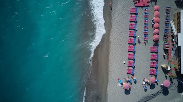 Beach nearby, beach umbrellas, 10 beach bars