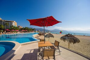 On the beach, beach towels - Wake Up To Sounds Of The Ocean Condo (Puerto Vallarta)