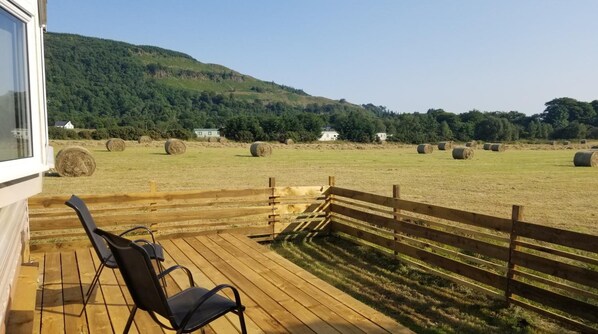 コンフォート モバイルホーム 2 ベッドルーム ヒルビュー マウンテンサイド | バルコニー