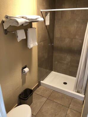 Deluxe Single Room, 1 King Bed | Bathroom shower - Arlington Inn (Riverside)