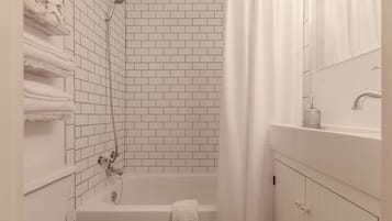 Family Double Room, 2 Double Beds, Private Bathroom | Bathroom | Combined shower/tub, free toiletries, hair dryer, towels