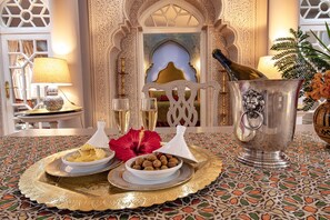 Presidential Suite, 2 Bedrooms | Living area | TV, Netflix - Riad Dar El Malaika (El Jadida)