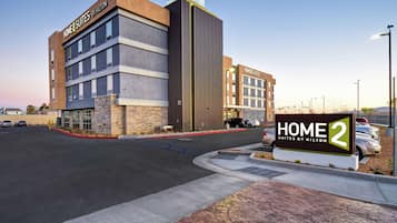 Experience comfort and style at this contemporary hotel, featuring a spacious parking area and modern design.