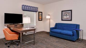 In-room safe, desk, laptop workspace, blackout curtains