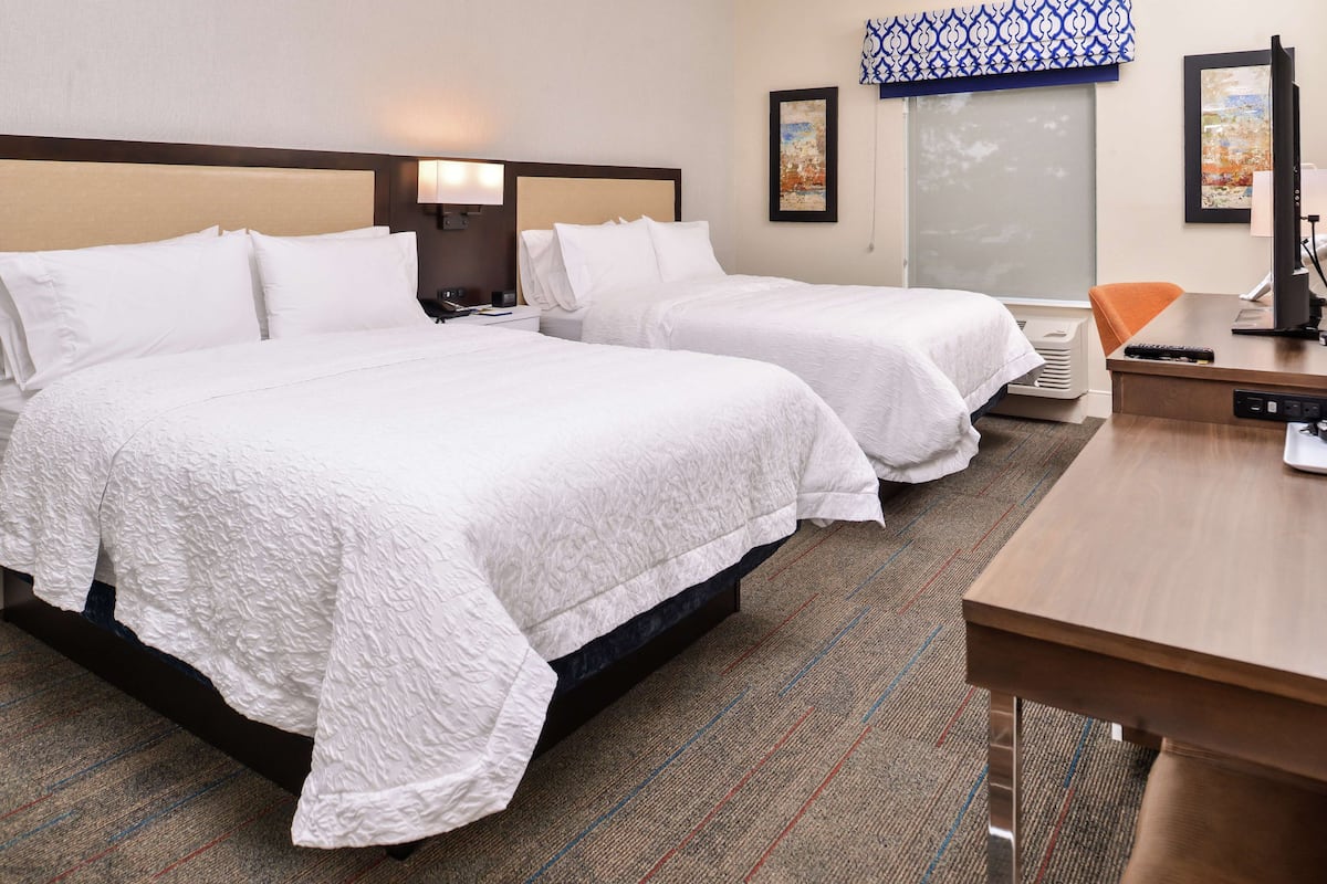 In-room safe, desk, laptop workspace, blackout drapes