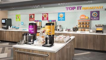 Free daily buffet breakfast