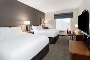 In-room safe, desk, laptop workspace, blackout curtains