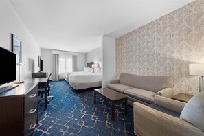 Pillow-top beds, desk, blackout curtains, soundproofing