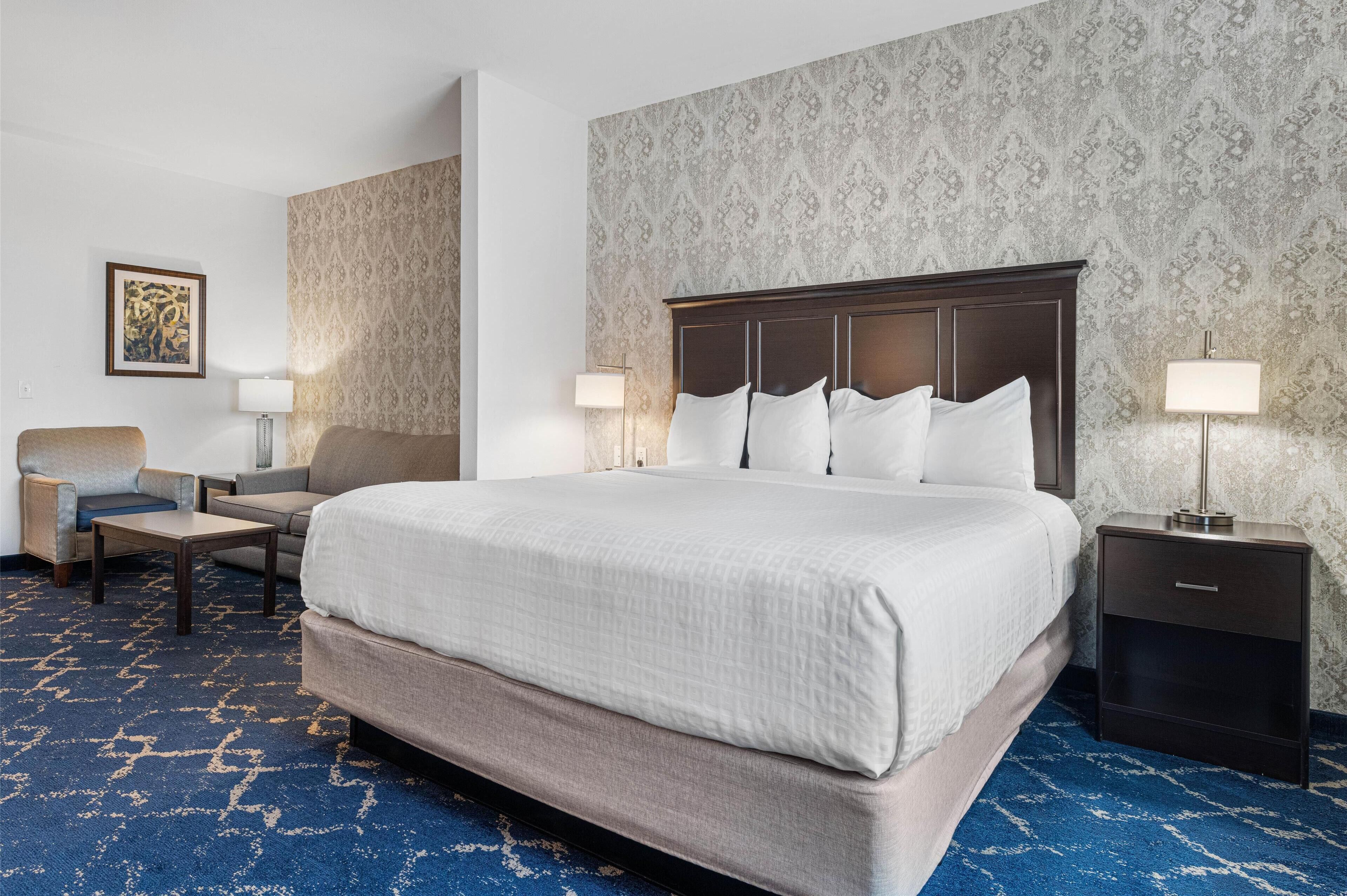 Suite, 1 King Bed, Non Smoking, Kitchen (with Sofabed, Full Kitchen) | Pillowtop beds, desk, blackout drapes, soundproofing