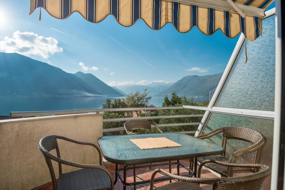 Appartement, 2 chambres, balcon, vue mer | Terrasse/Patio