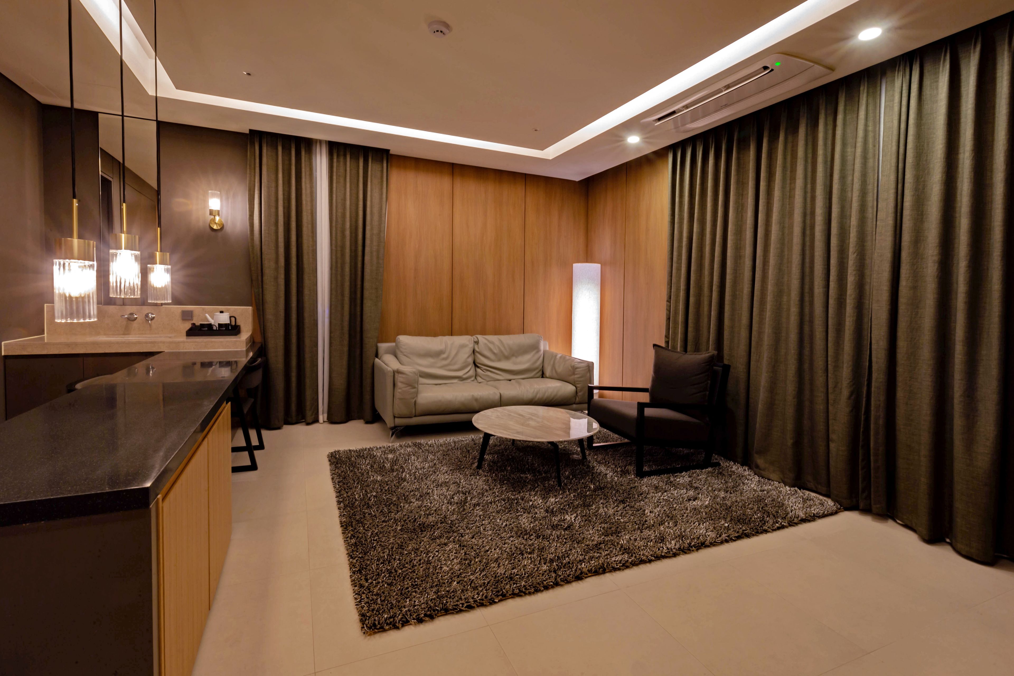 junior suite | living area | 55-inch flat-screen tv with cable channels, tv