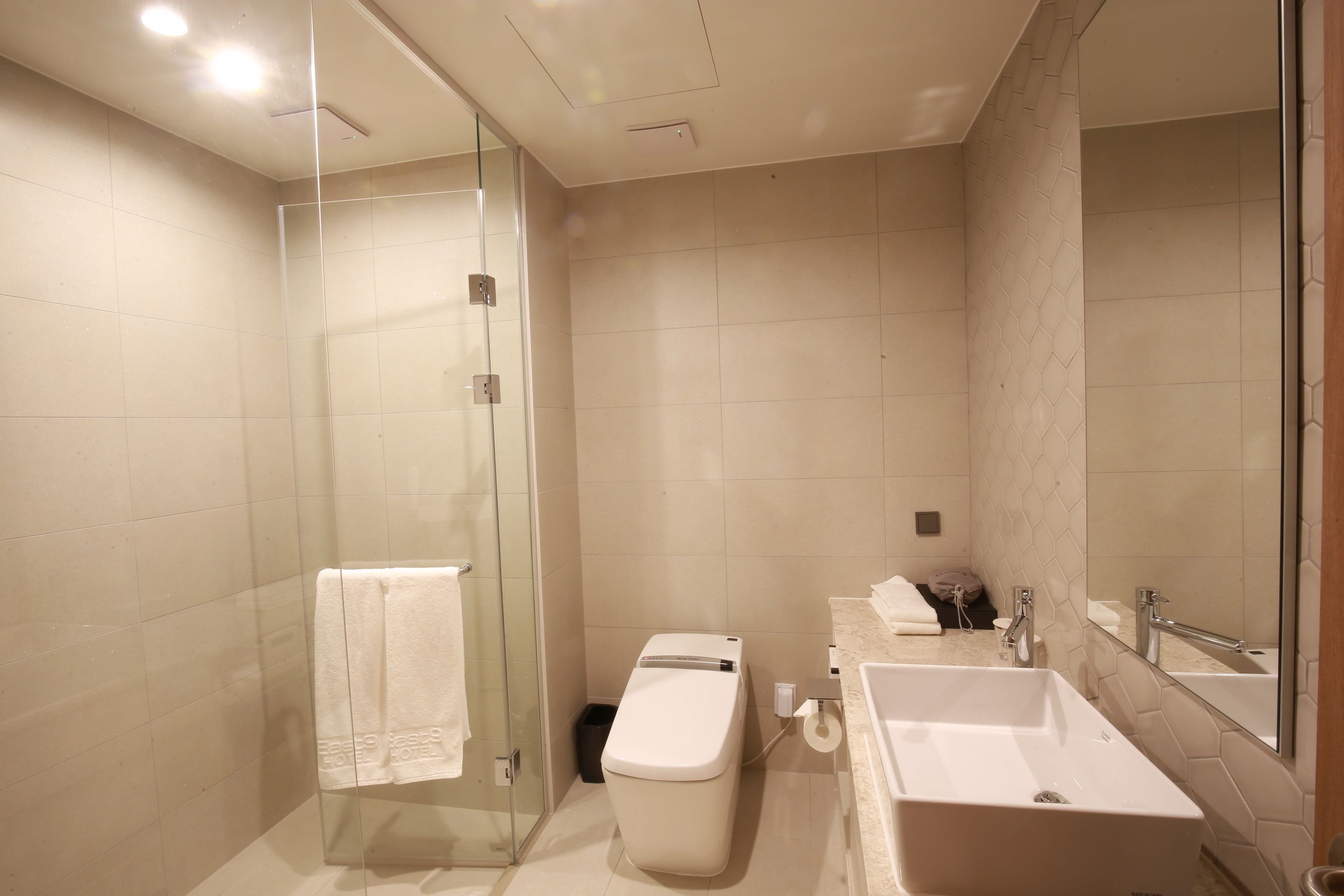 standard double room | bathroom | hair dryer, bathrobes, slippers, bidet