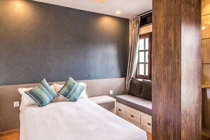 Departamento Deluxe, 3 habitaciones, cocineta, vista a la ciudad | 3 habitaciones y sábanas de algodón egipcio 