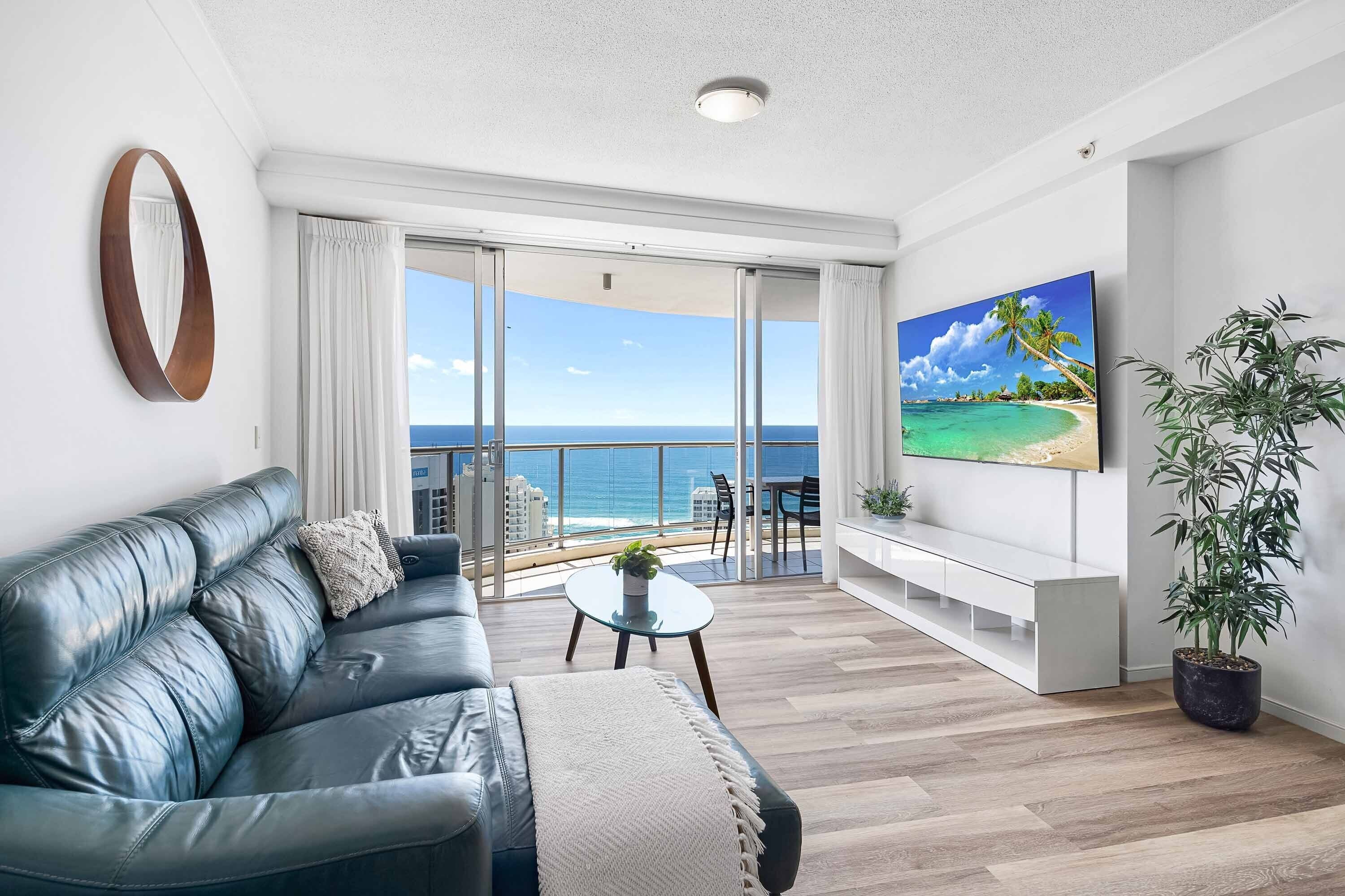 Apartment, 2 Bedrooms, 2 Bathrooms, Ocean View | Living area