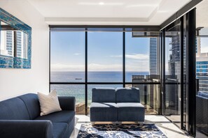 公寓, 2 間臥室, 2 間浴室, 海景 | 客廳