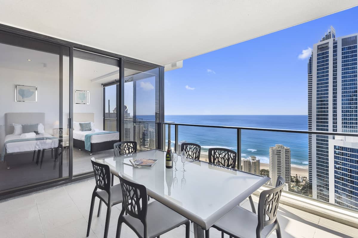 Premium-Apartment, 2 Schlafzimmer, 2 Bäder, Meerblick | Blick vom Balkon