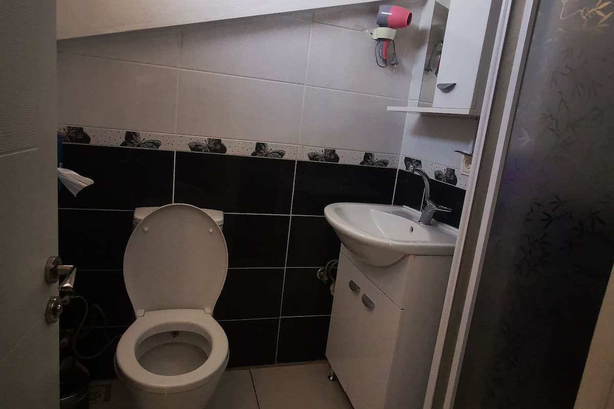 triple room, terrace | bathroom | shower, free toiletries, hair dryer, slippers