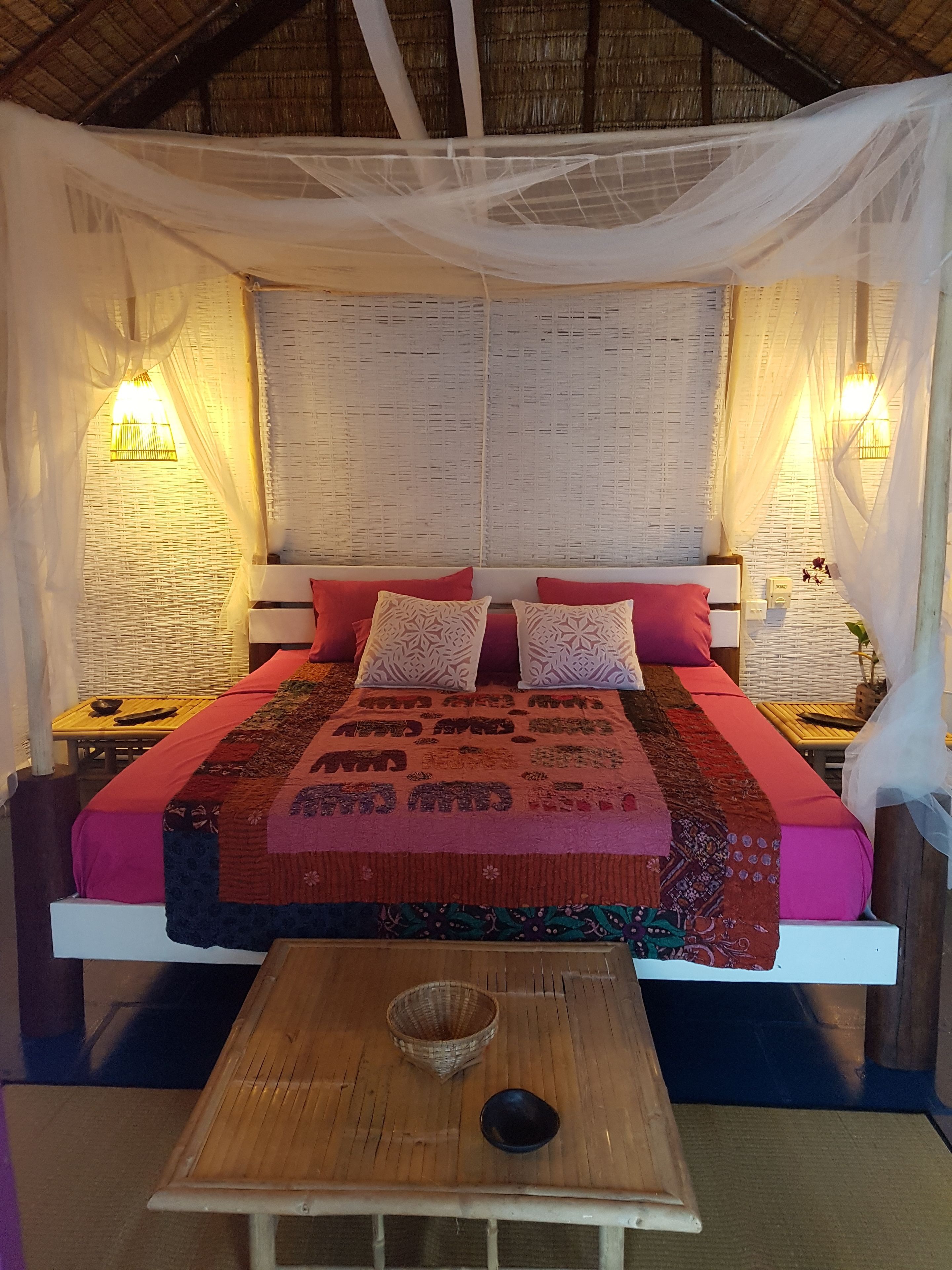basic bungalow, 1 king bed, terrace, beachfront | premium bedding, in-room safe, desk, laptop workspace