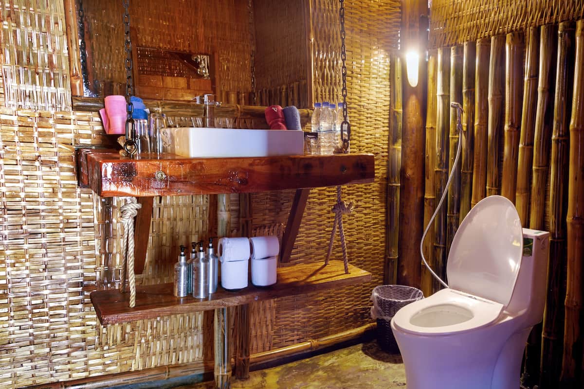 family villa | bathroom | shower, bathrobes, towels