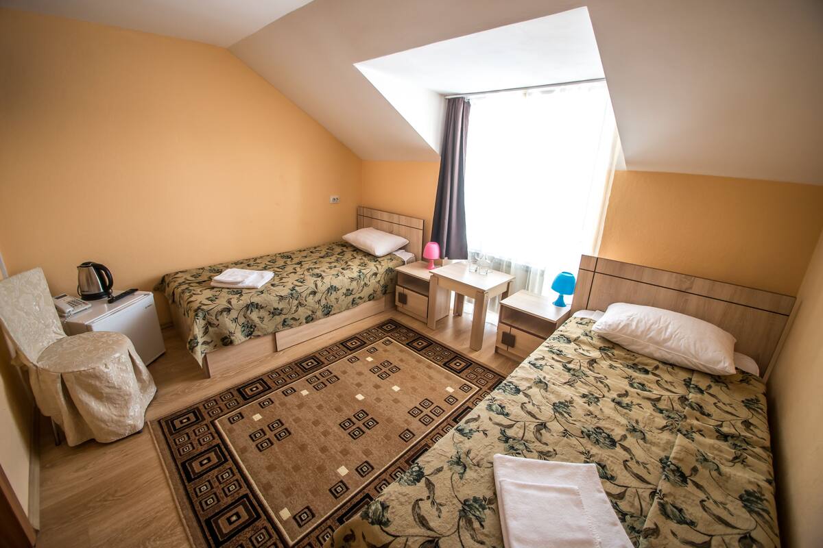 Economy Double or Twin Room, Private Bathroom | 1 bedroom, in-room safe, iron/ironing board, free WiFi