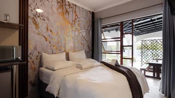 Familie appartement, 1 slaapkamer | 1 slaapkamer, luxe beddengoed, een strijkplank/strijkijzer, gratis wifi