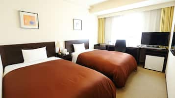 Desk, free WiFi, bed sheets