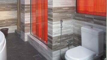 Chambre Standard Double ou avec lits jumeaux, 1 chambre, non-fumeur, vue partielle sur l'océan | Salle de bain