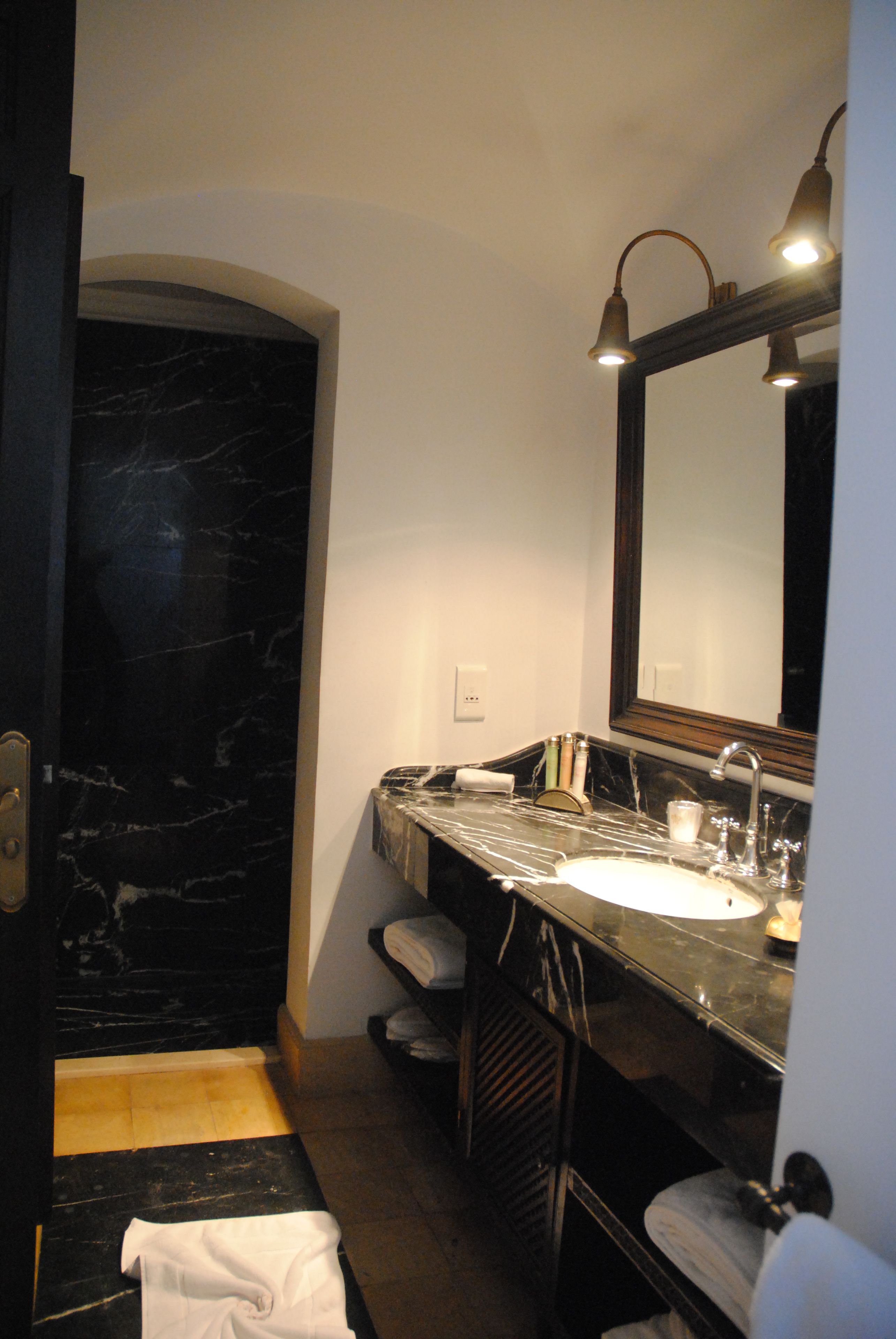 classic double room | bathroom | shower, designer toiletries, hair dryer, bathrobes