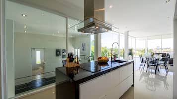 4-Bedroom Pool Villa | Private kitchen | Fridge, microwave, stovetop, dishwasher