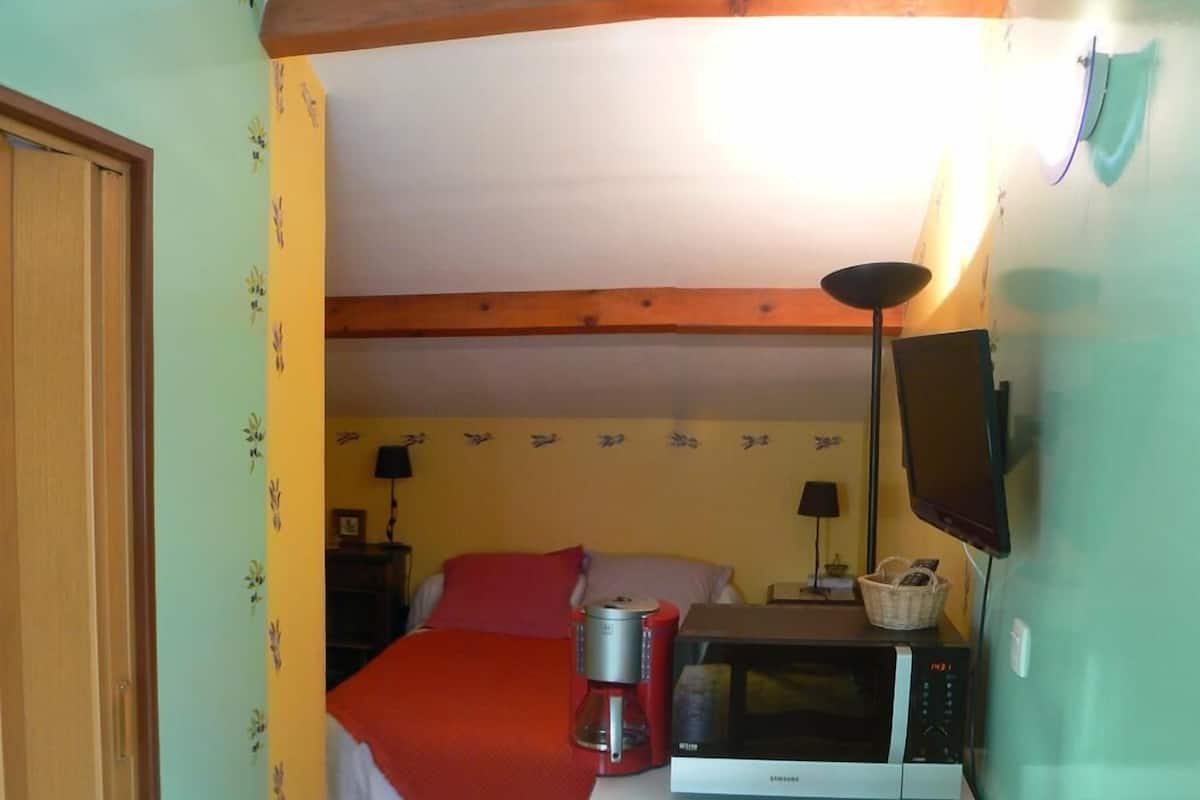 Studio | Kedap suara, setrika/meja setrika, Wi-Fi gratis, dan seprai linen