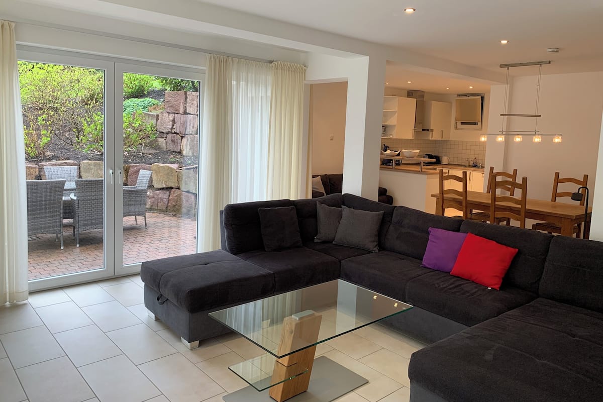 Apartment, 2 Bedrooms, Terrace, Garden Area | Living area | TV